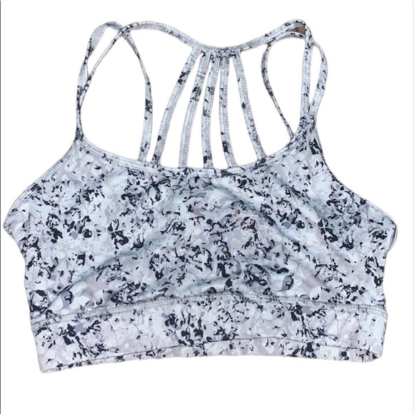 Gaiam women’s floral print black and white multi strap Sports Bra size XS - Picture 1 of 6